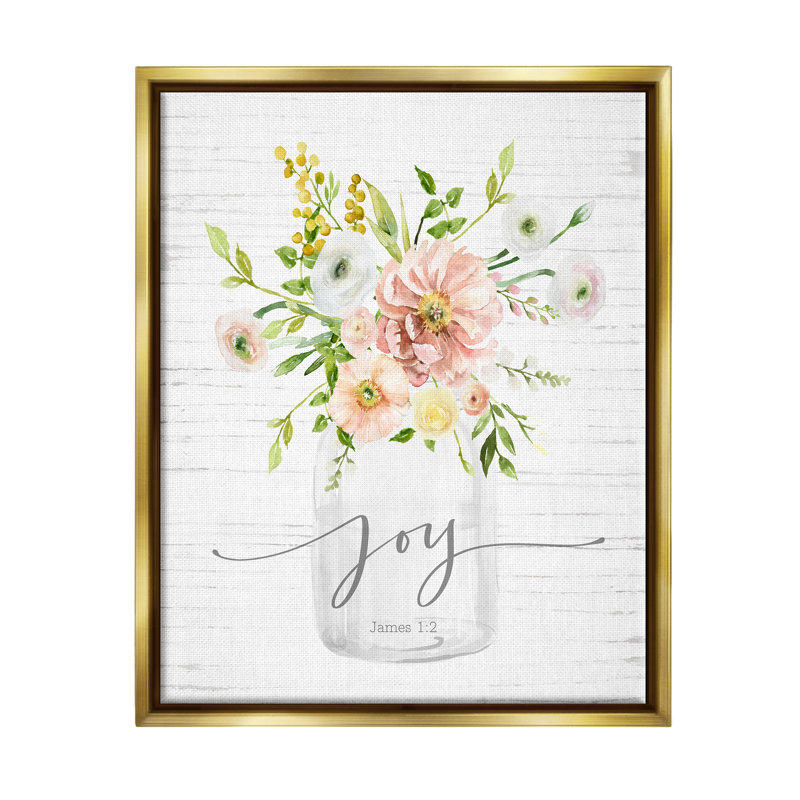 Country Bouquet Floral Arrangement, H 21 po x l 17 po x P 1,7 po, Cadre flottant métallique doré