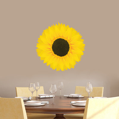 Décalcomanie murale imprimée tournesol