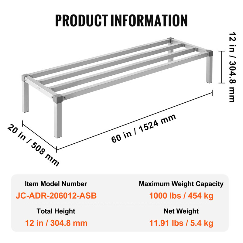 Storage Rack, 30.5cm H x 152.4cm W x 50.8cm D