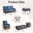 7-Piece Outdoor Wicker Courtyard Fire Pit Conversation Set With Sofa, Swivel Chairs And Ottomans-1243891326