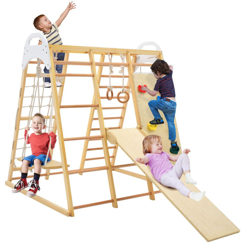 Giffin Freeport Park Wood Climber, Beige/Natural