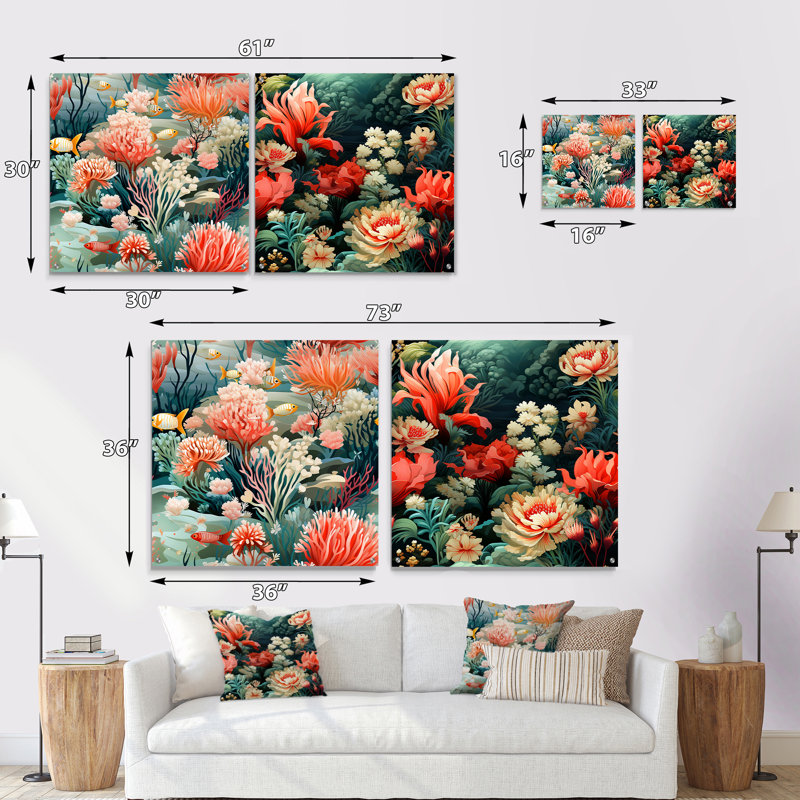 Rosemount - Ensemble de 2 verres muraux en acrylique, H 16 po x l 33 po