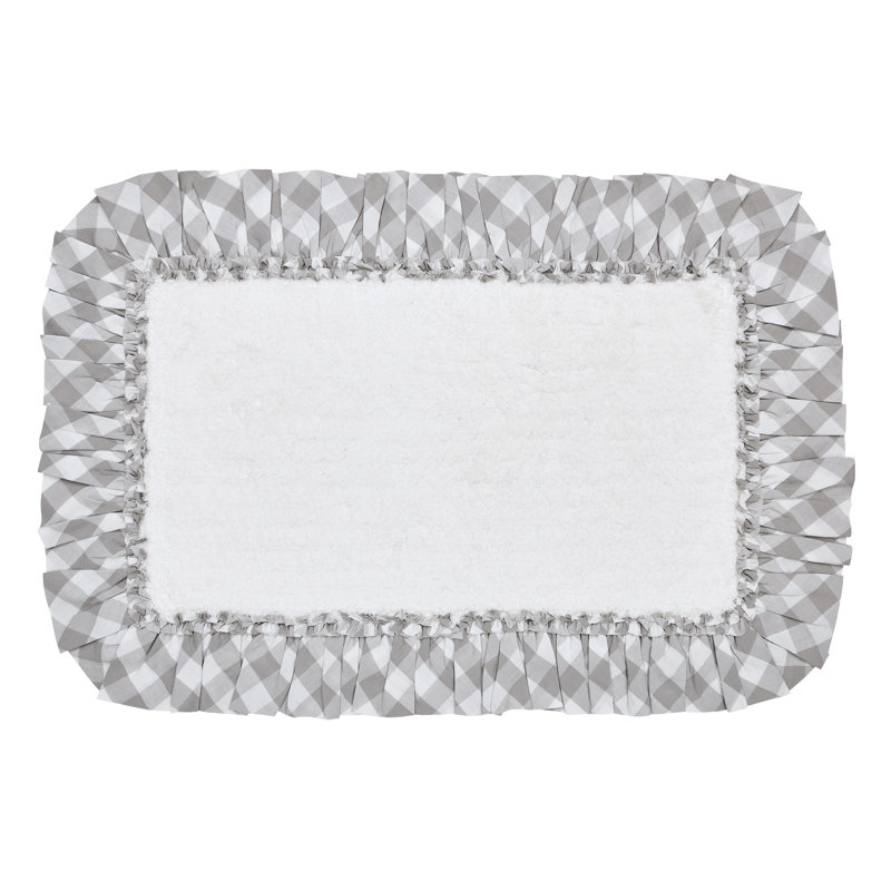 Tapis de bain Annie, L 20 po x L 30 po, Gris cendré