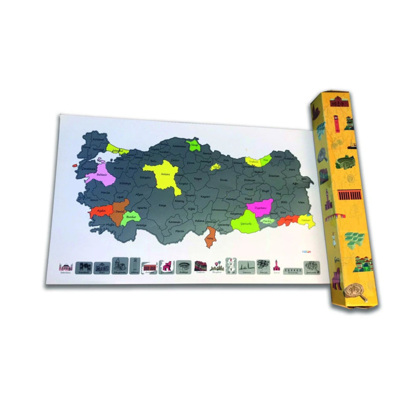 Voyage - Carte à gratter - Carte de Turkiye à gratter