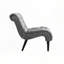 Fauteuil de salon / fauteuil de loisirs en velours sans accoudoirs, fauteuil rembourré en tissu avec pieds en bois pour chambre à coucher, salon, bureau-740360391