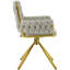Avakate 46cm H Velvet Upholstered Metal Armchair-595320186-543699047