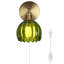 Lampe murale en laiton vert 1 lumière