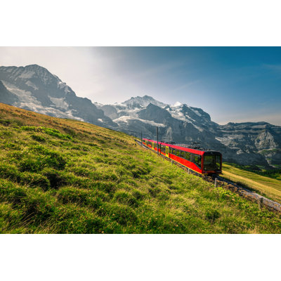 Demmer Tourist Train and Mountains 1 Piece Wrapped Canvas Wall Art