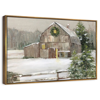 Snowy Winter Barn
