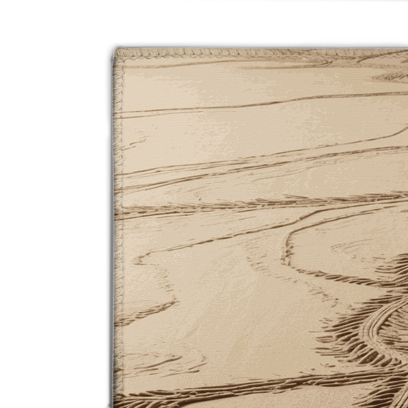 Tapis beige d'intérieur et d'extérieur Nature, Rectangle 4pi x 6 pi