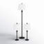 Lampe de plancher de chambre à coucher en métal à intensité variable de 57,5 po et lampe de table 26,5 po L chariot