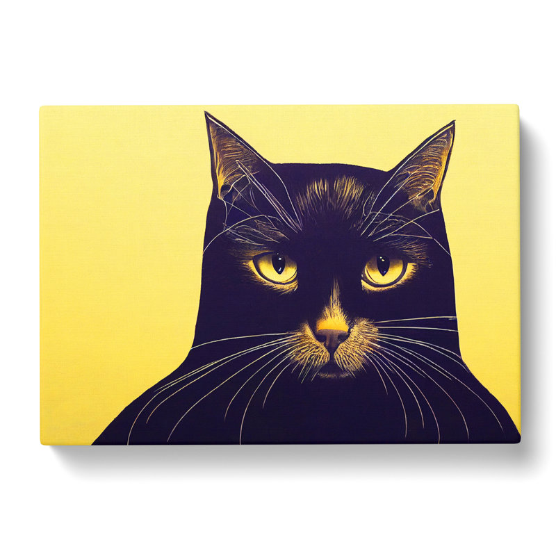 Groovy Cat - Wrapped Canvas, 35cm H x 50cm W x 3cm D