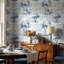 Papier peint traditionnel bleu traditionnel Traditional
