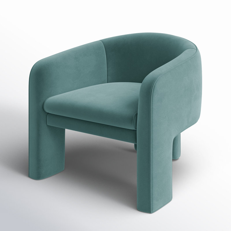  Velvet Accent Chair, Sea Blue Velvet