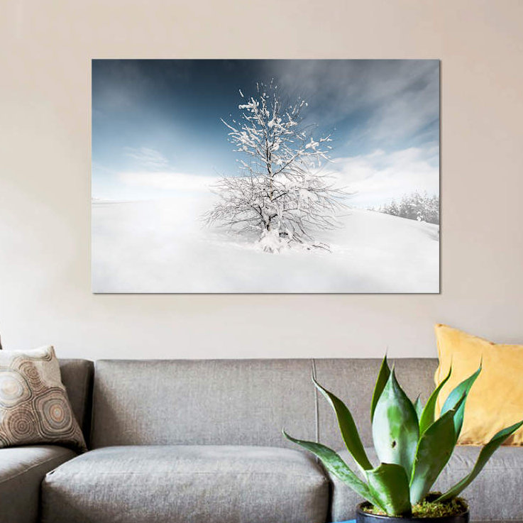 «Winter Tree» par Andreas Stridsberg - impression sur toile tendue, H 12 po x l 18 po x p 1,5 po, Toile tendue, Pas de tapis