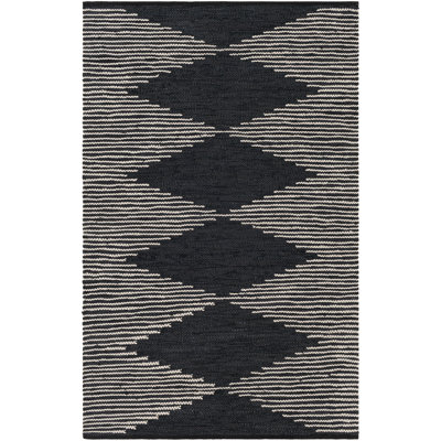 Alexandre Southwestern Handmade Flatweave Cream/Black Area Rug