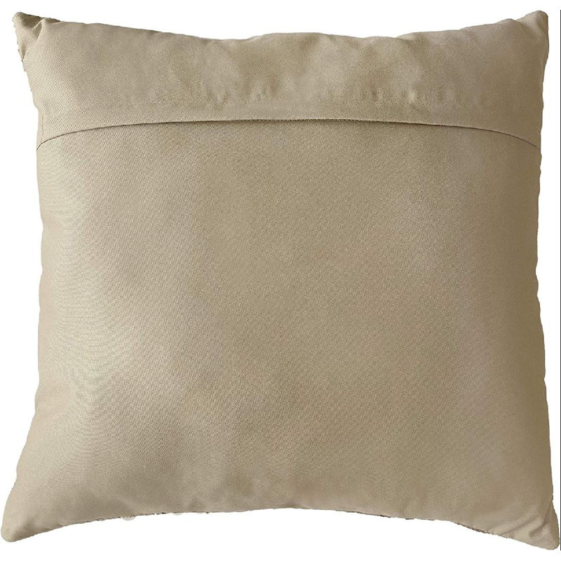 Ashen Striped Cowhide Reversible Throw Pillow
