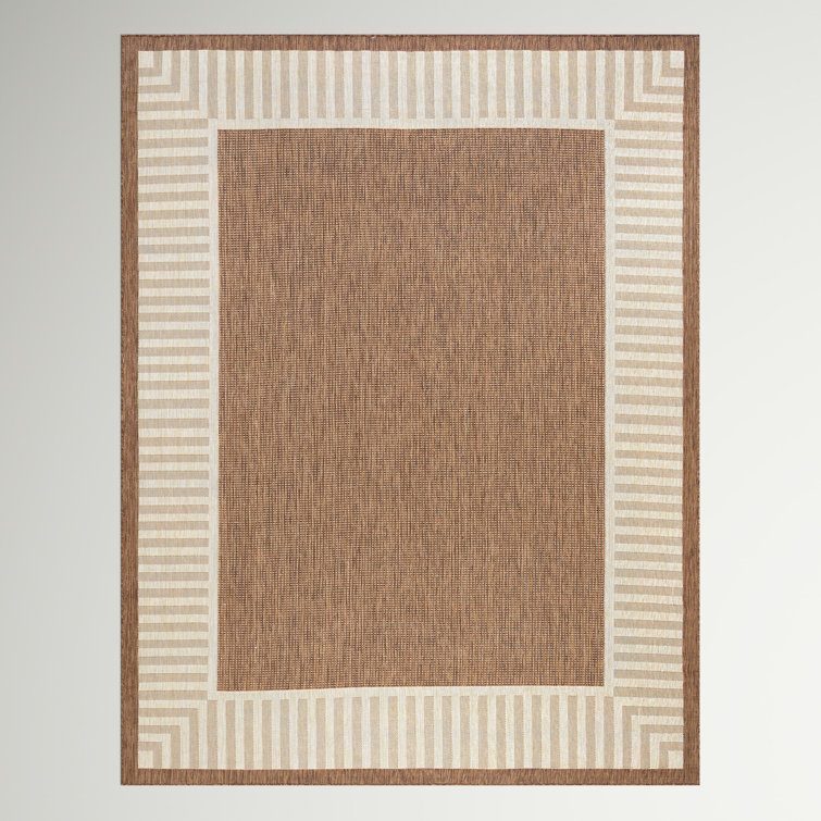 Tapis intérieur / extérieur doré / crème Derrymore