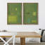 Emerald Green Pastel Color Field Landscape Art, Green Wall Decor, Modern Abstract 2 pièces-98109565-98109564