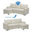 Canapé-lit modulaire en L en velours Fanechka-383222805