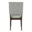 Chaises d'appoint en bois gris texturé 100% rembourrées en tissu avec finition noyer de 2, siège de salle à manger moderne, capacité de poids de 250 lb, assemblage facile pour la salle à manger, siège et dossier, capacité, nécessaire