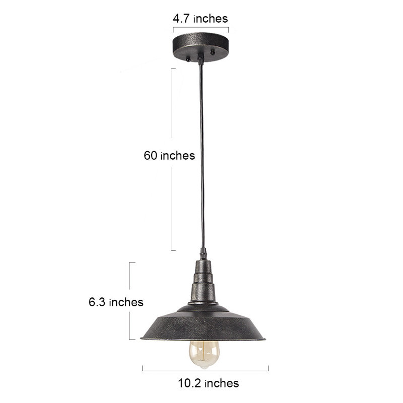 Harlow 1 - Light Single Pendant, 6.3" H x 10.2" W x 10.2" D, Brushed Silver