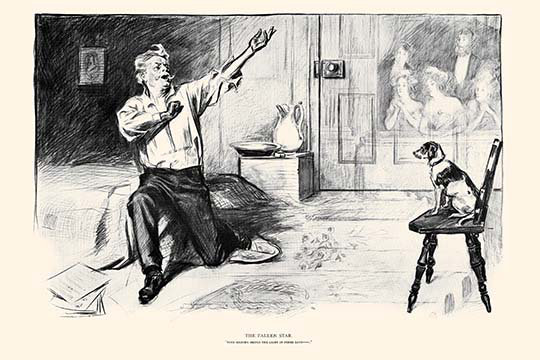 « the retombe star » par charles dana gibson, impression, 24 po x 36 po