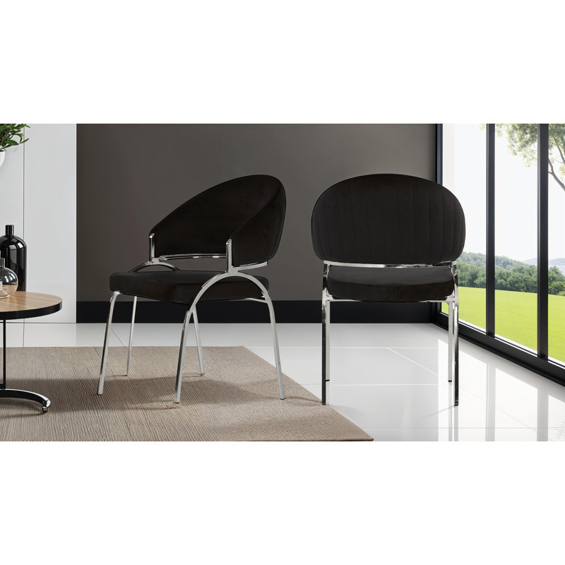 Chaise avec pieds Tehésha, Acier Inoxydable, Noir, noir, noir, noir
