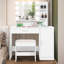 Ensemble coiffeuse avec tabouret et miroir Dasher-1351356159
