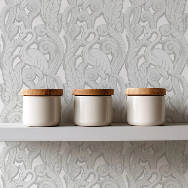Deco Heron - Wallpaper, Plaster, Peel & Stick