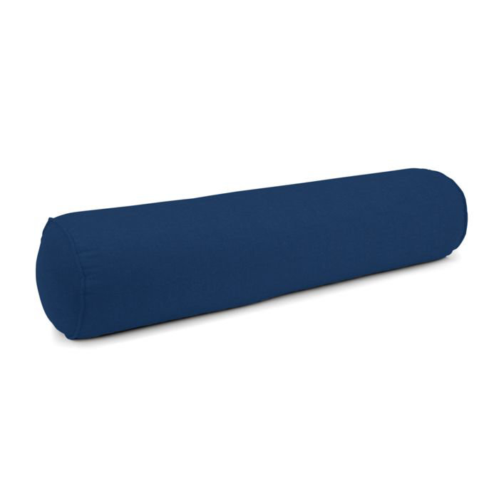 Linen Bolster Pillow Cover & Insert, 8" x 24", Blue