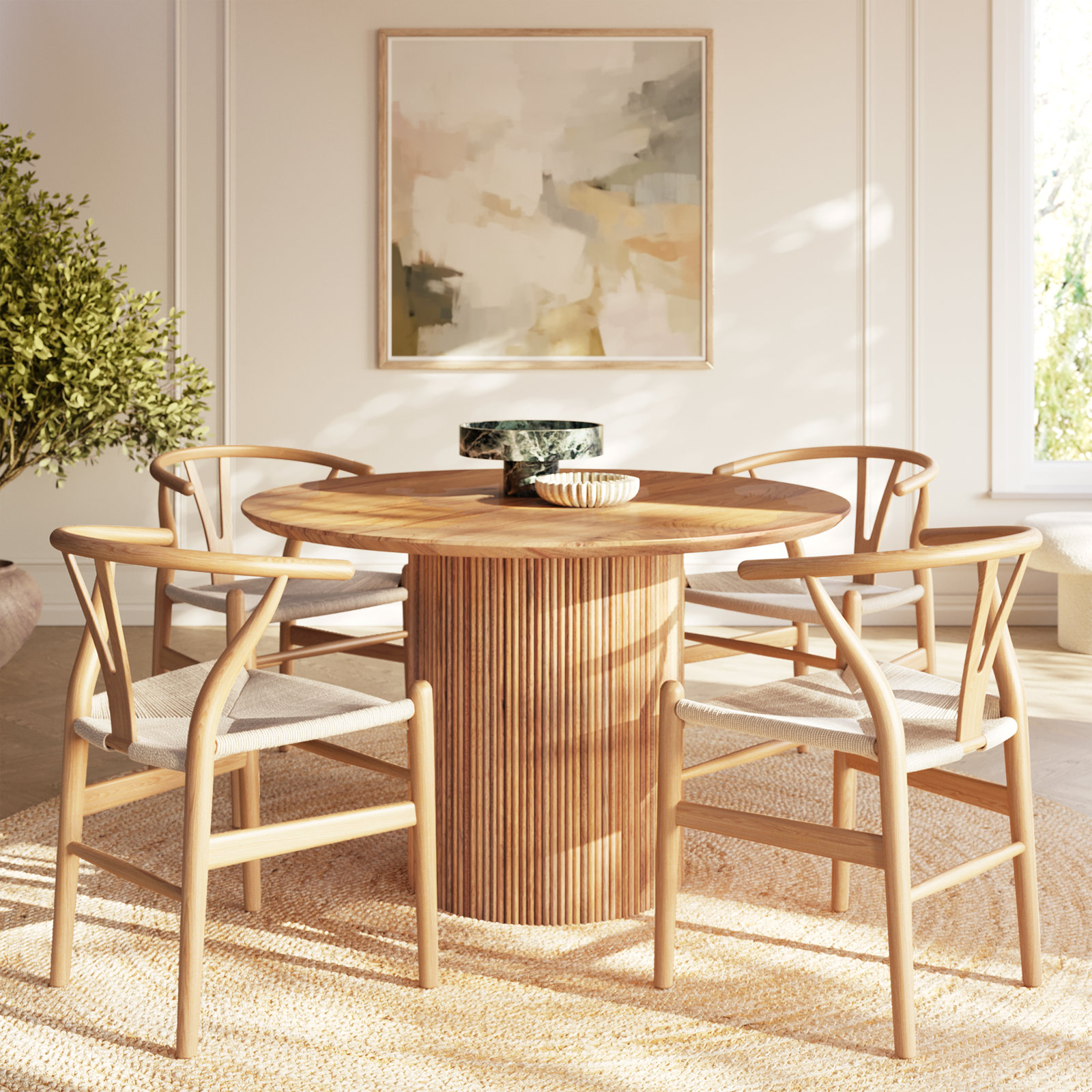 Wyn Dining Armchair, Natural, 2