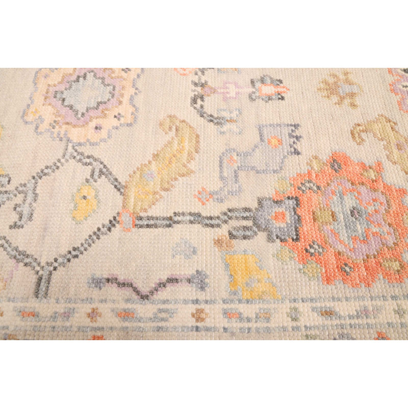 Tapis moderne gris Oushak 3 pi 7 po x 5 pi 6 po