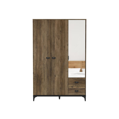 Lawrence 3 Door 2 Drawer Wardrobe with Mirror
