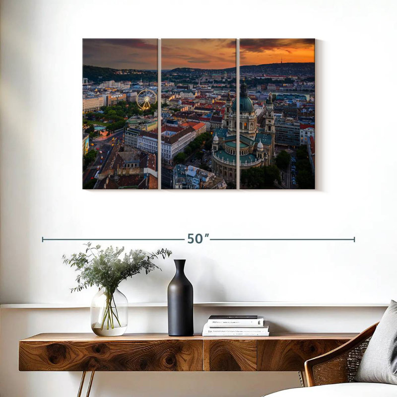 Budapest Sundown, 24" H x 38" W