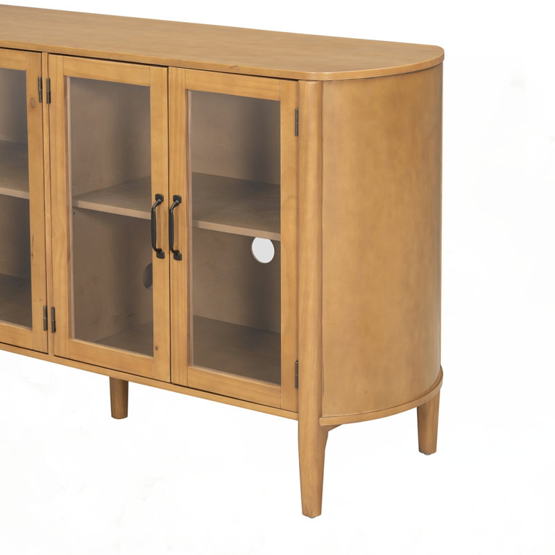 Armoire de rangement avec 4 portes, Naturel