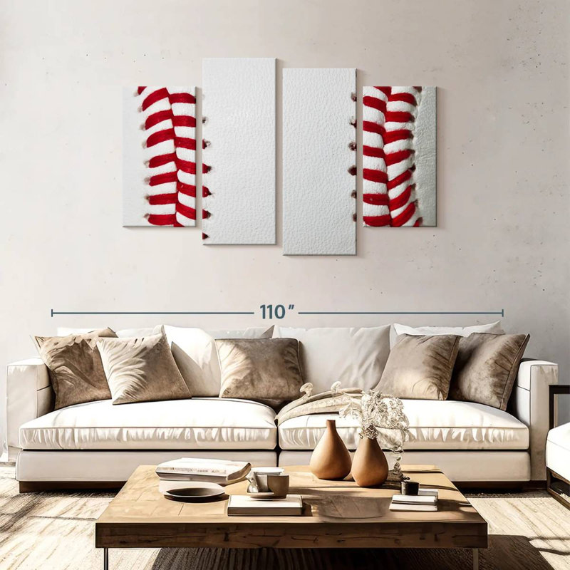 Sireci Baseball Stitching, 48" H x 75" W