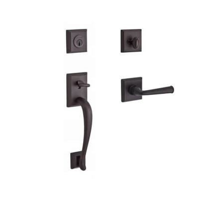 Napa Handleset with Deadbolt and Door Lever and Rosette