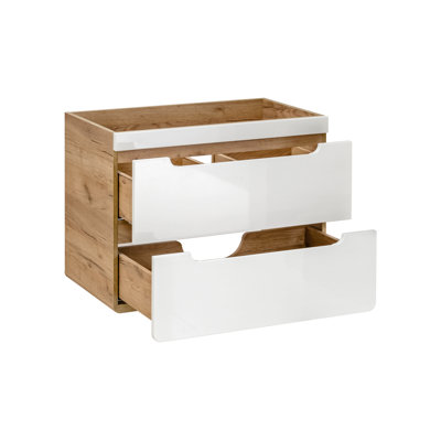 Aamari 800cm Single Bathroom Vanity Base Only in Artisan Oak