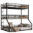 Auzie Metal Triple Bunk Bed With Safety Guardrails And Noise-Reducing Design-125179152
