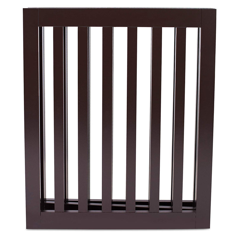 Espresso 24" Freestanding Solid Wood Pet Gate