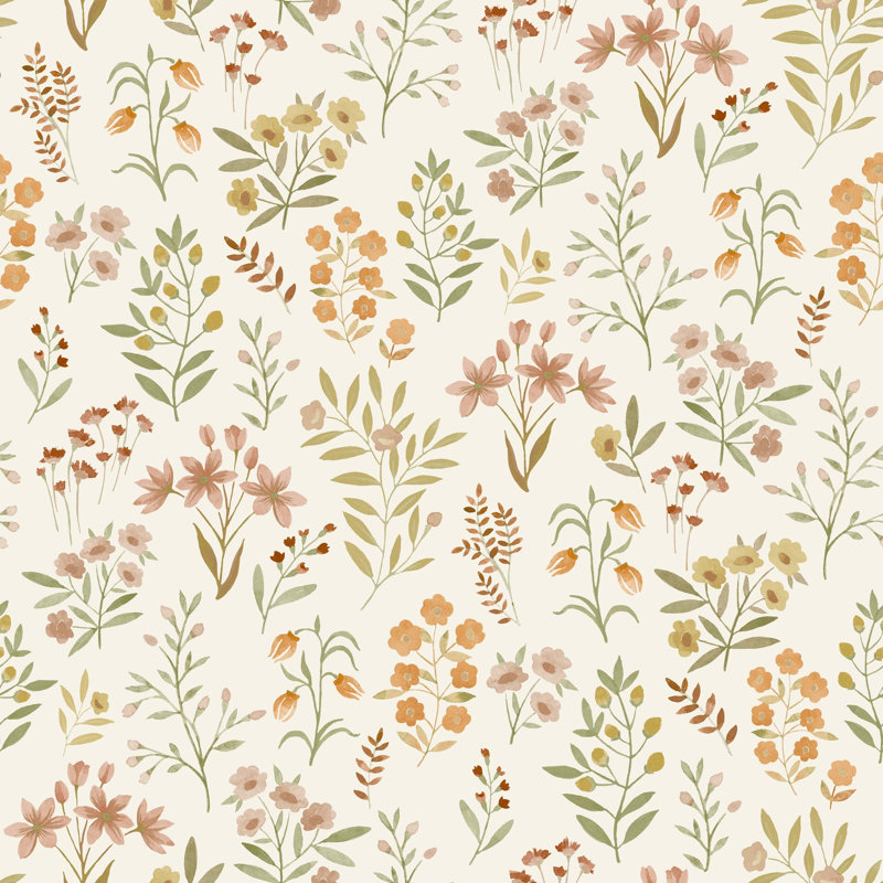 Inia Collection Floral Leaf Wallpaper Roll, Pink
