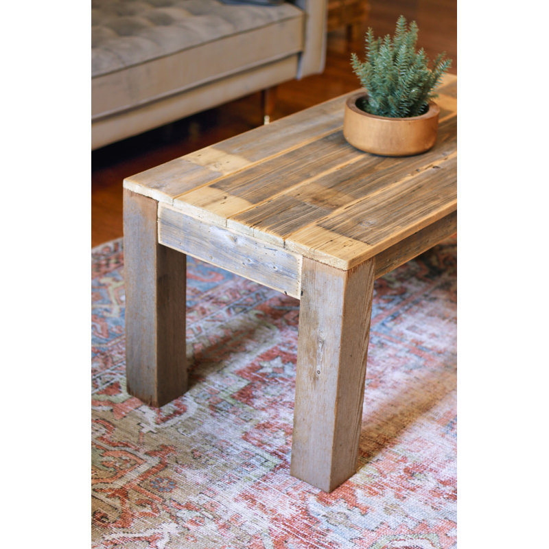Solid Wood Top Single Coffee Table