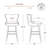 Carline Caraline Swivel Counter & Bar Stool-101041299-101041300
