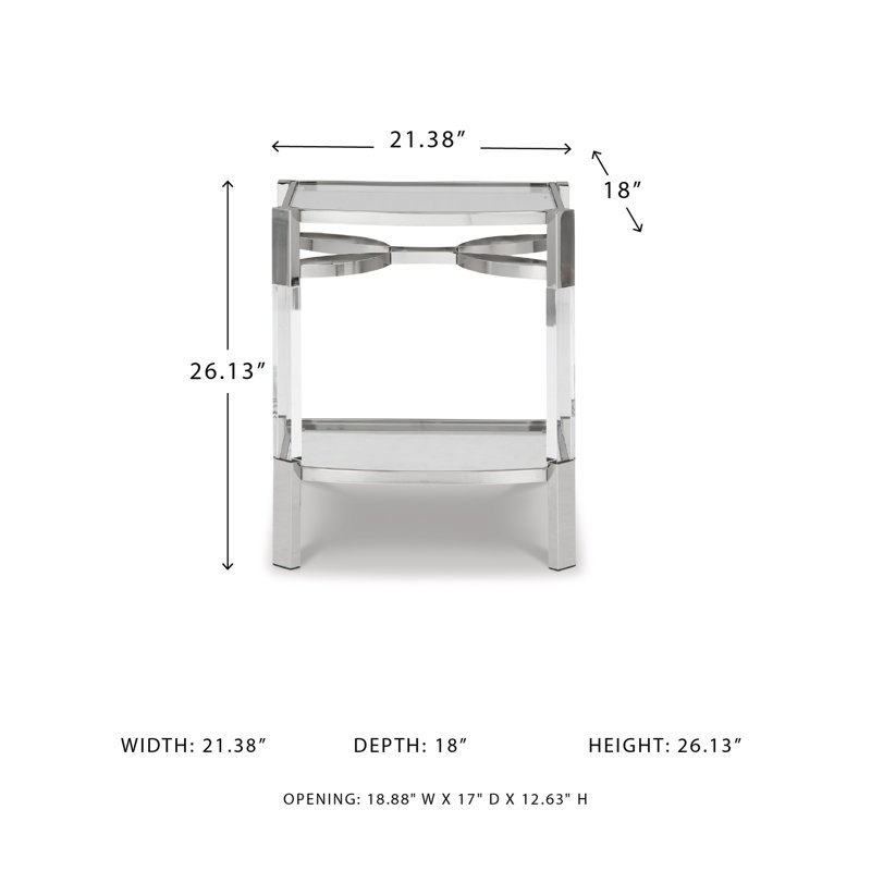 Chaseton Glass Top End Table