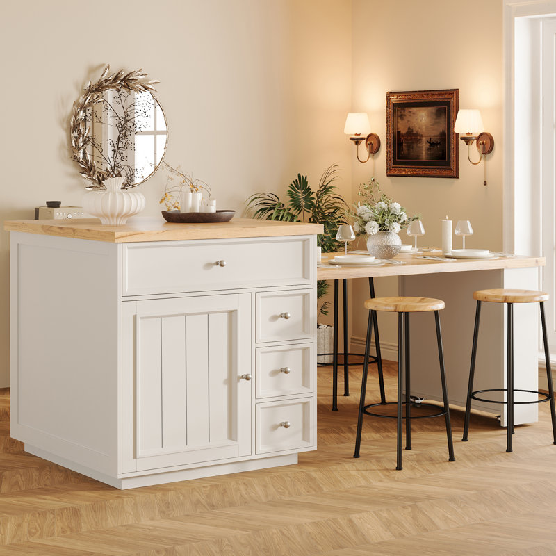 Kitchen Island, White
