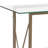 Heins Glass Console Table with Criss Cross Matte Gold Frame - Occasional Table
