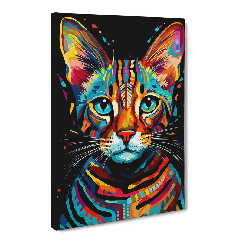 Bengal Cat Modern Art No.2 - No Frame Print, 50cm H x 35cm W x 3cm D
