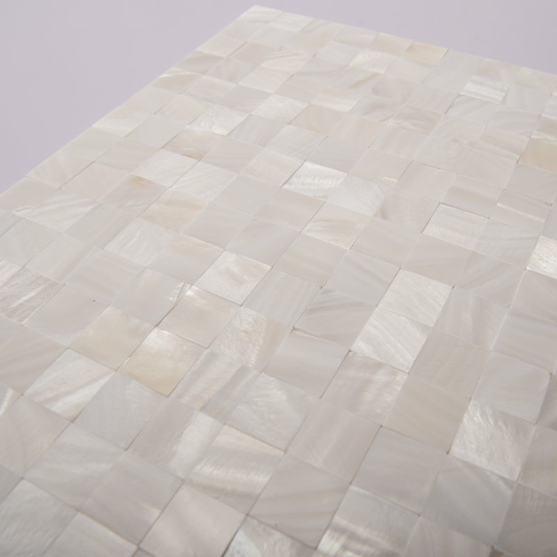 11.8" x 11.8" Seashell Mosaic Tile,Natural Mother of Preal Tile,Pack of 10