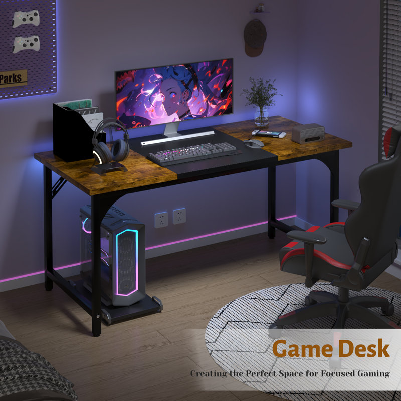 Computer Desk, Modern Simple Style Desk For Home Office, Study Student Writing Desk, Vintage, 55" W